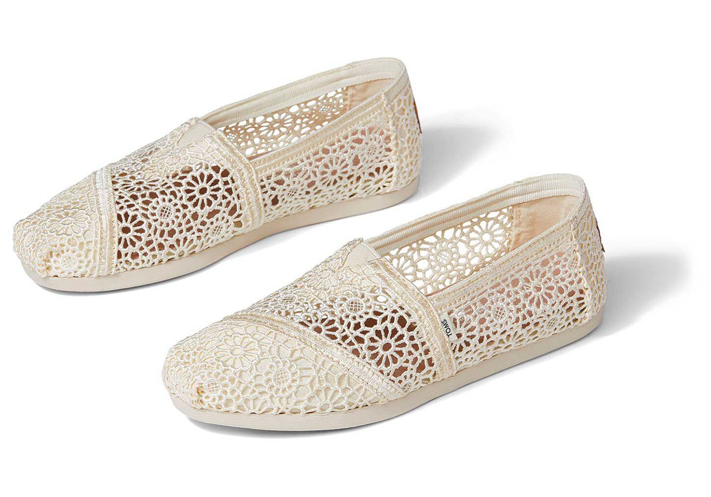 Toms Alpargata Moroccan Crochet Espadrille Beige - Womens - 25189-DNXK